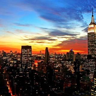 4k New York sunset wallpaper