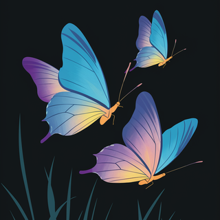 Blue butterfly phone wallpaper
