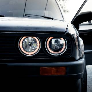 BMW headlight 4k wallpaper