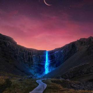 iPhone glowing wallpaper