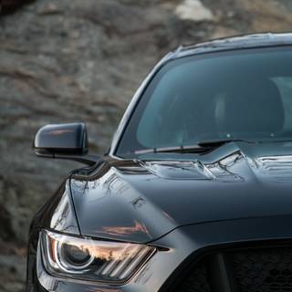 Black Mustang phone wallpaper