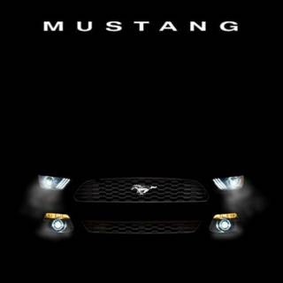Black Mustang phone wallpaper
