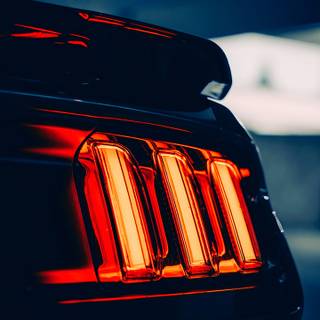 Black Mustang phone wallpaper