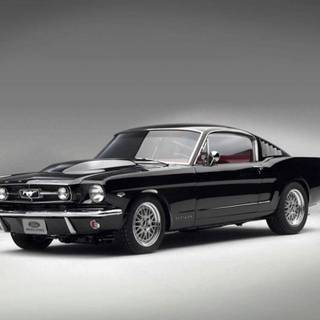 Black Mustang phone wallpaper