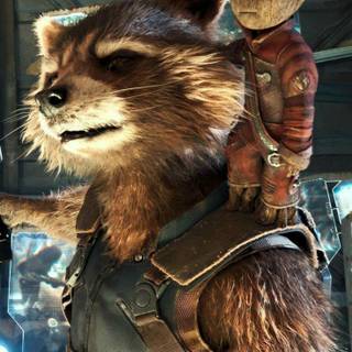 Groot and Rocket phone wallpaper