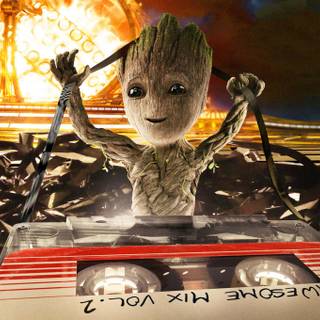 Guardians of the galaxy Rocket and Groot wallpaper