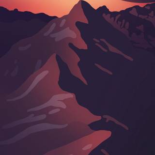 Digital landscape phone wallpaper