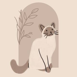 Cat aesthetic phone wallpaper