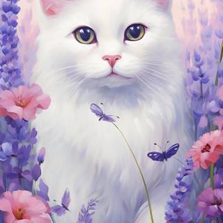 Cat aesthetic phone wallpaper