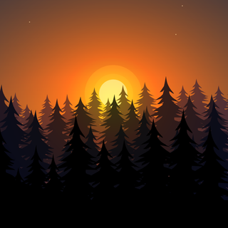 Digital landscape phone wallpaper