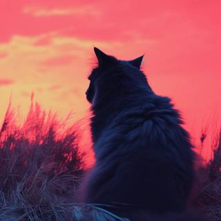 Cat aesthetic phone wallpaper