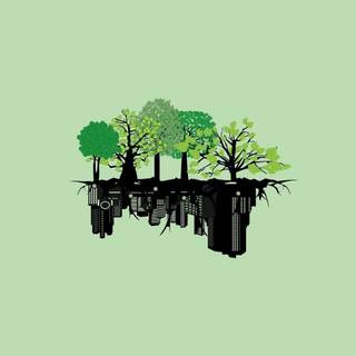 Green minimalist wallpaper