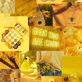Aesthetic yellow phone wallpaper