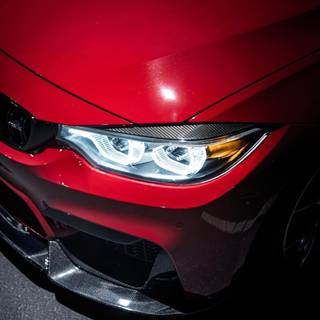 BMW headlight 4k wallpaper