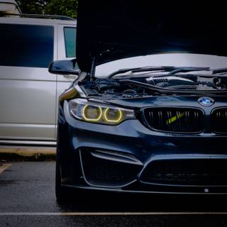 BMW headlight 4k wallpaper