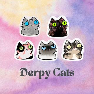 Derpy cats wallpaper