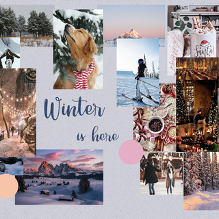 Laptop winter collages wallpaper
