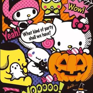 Hello Kitty iPad Halloween wallpaper