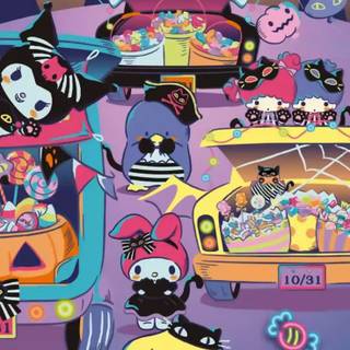 Hello Kitty iPad Halloween wallpaper