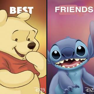 Stitch and Winnie The Pooh wallpaper