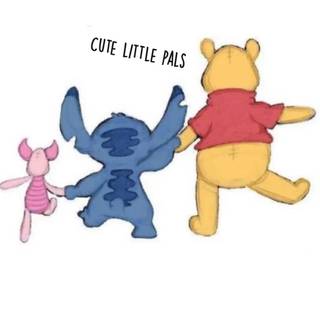 Stitch and Winnie The Pooh wallpaper