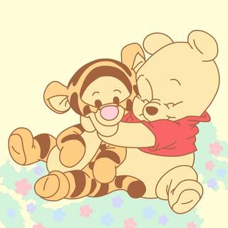 Stitch and Winnie The Pooh wallpaper