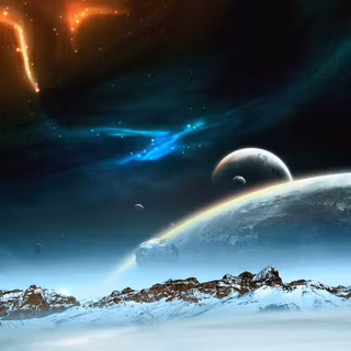 Planets in space wallpaper