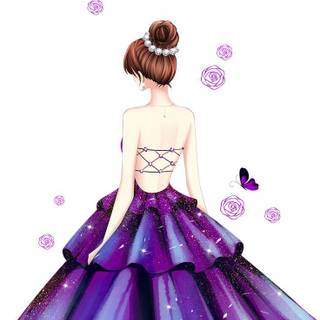Draw dresses wallpaper