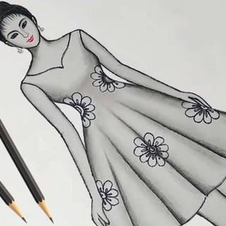 Draw dresses wallpaper