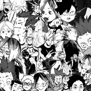 Haikyuu black and white wallpaper