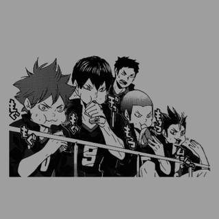 Haikyuu black and white wallpaper