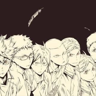Haikyuu black and white wallpaper