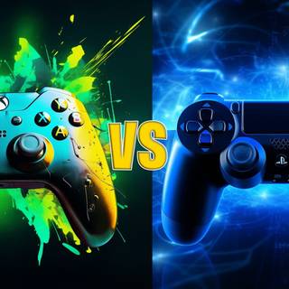 Xbox vs Playstation wallpaper