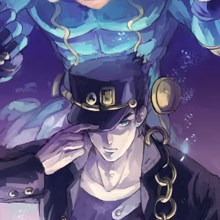 Jotaro and Star Platinum wallpaper