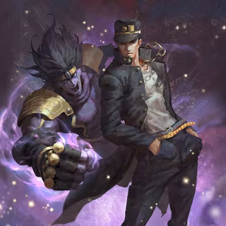 Jotaro and Star Platinum wallpaper