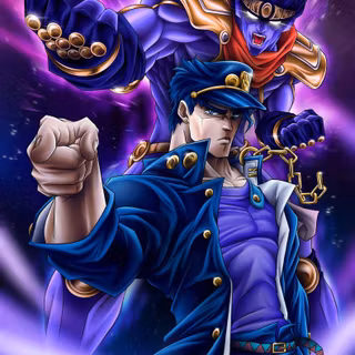 Jotaro and Star Platinum wallpaper
