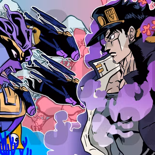 Jotaro and Star Platinum wallpaper