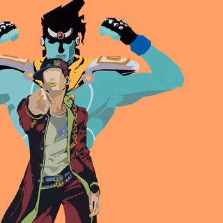 Jotaro and Star Platinum wallpaper