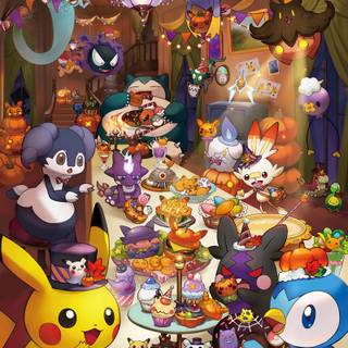 Pokémon phone Halloween wallpaper