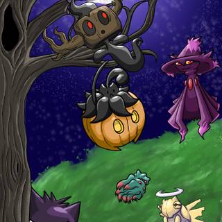 Pokémon phone Halloween wallpaper