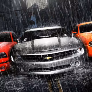 Dodge Challenger and Ford Mustang wallpaper