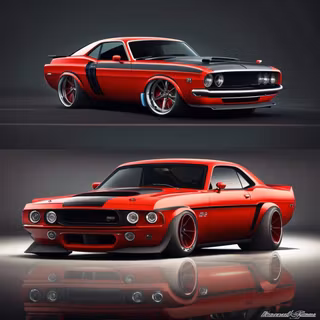 Dodge Challenger and Ford Mustang wallpaper