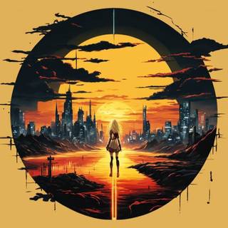 Cool yellow anime wallpaper