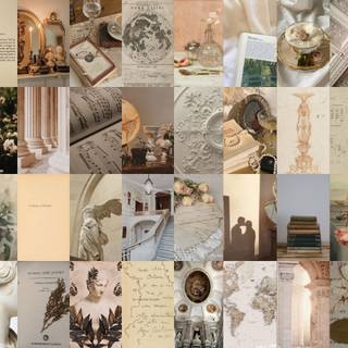 Autumn light academia desktop wallpaper