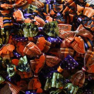 Halloween bows wallpaper