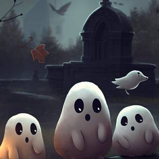 Halloween cartoon iPhone wallpaper