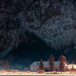 Autumn lake iPad wallpaper