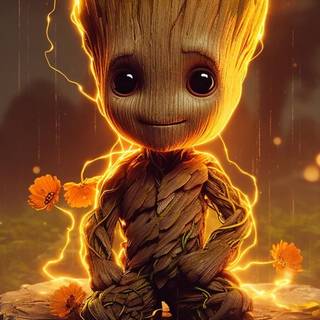 Groot cartoon wallpaper