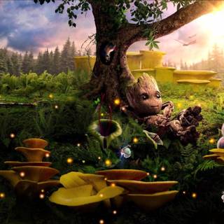 Groot cartoon wallpaper