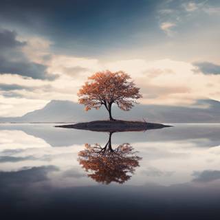 Mirror reflection wallpaper